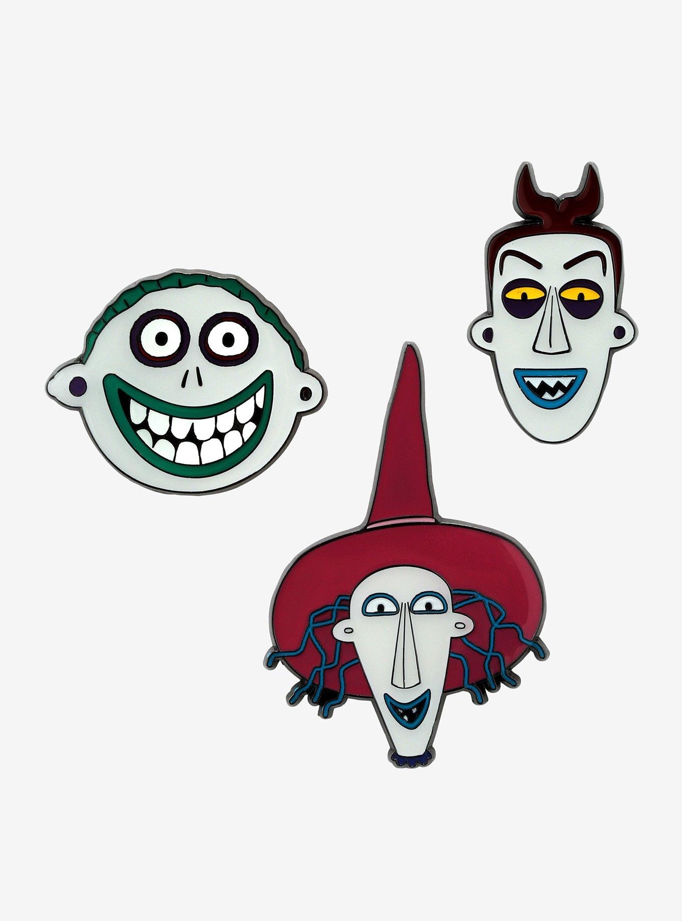 Loungefly The Nightmare Before Christmas Lock Shock & Barrel Enamel Pin Set, , hi-res