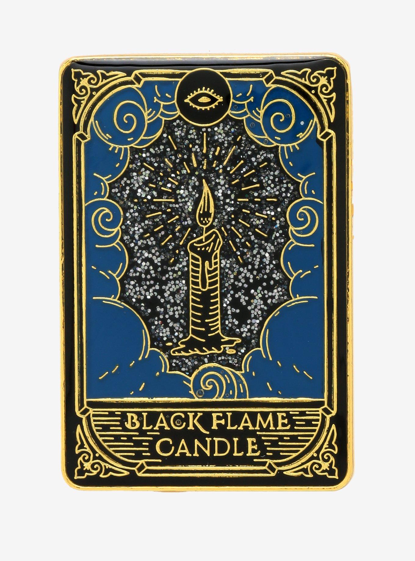 Disney Hocus Pocus Black Flame Candle Tarot Card Enamel Pin, , hi-res