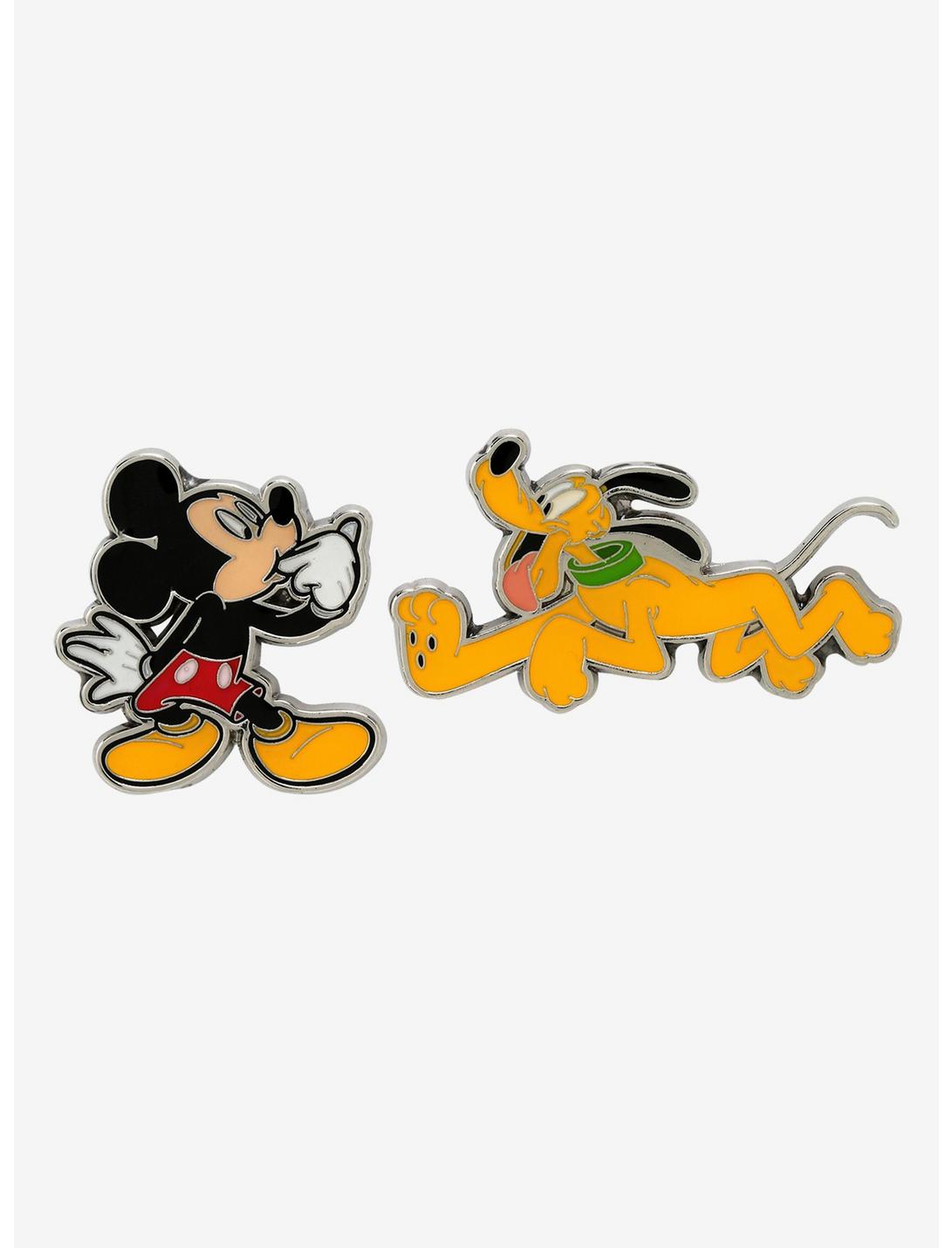 Loungefly Disney Mickey Mouse & Pluto Enamel Pin Set - BoxLunch Exclusive, , hi-res