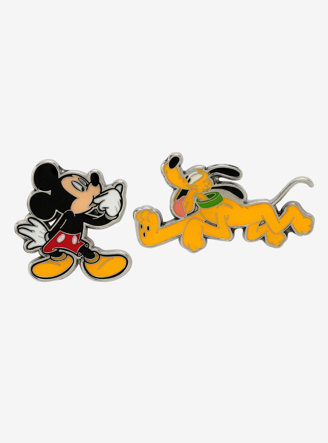 Loungefly Disney Mickey Mouse & Pluto Enamel Pin Set - BoxLunch Exclusive, , hi-res