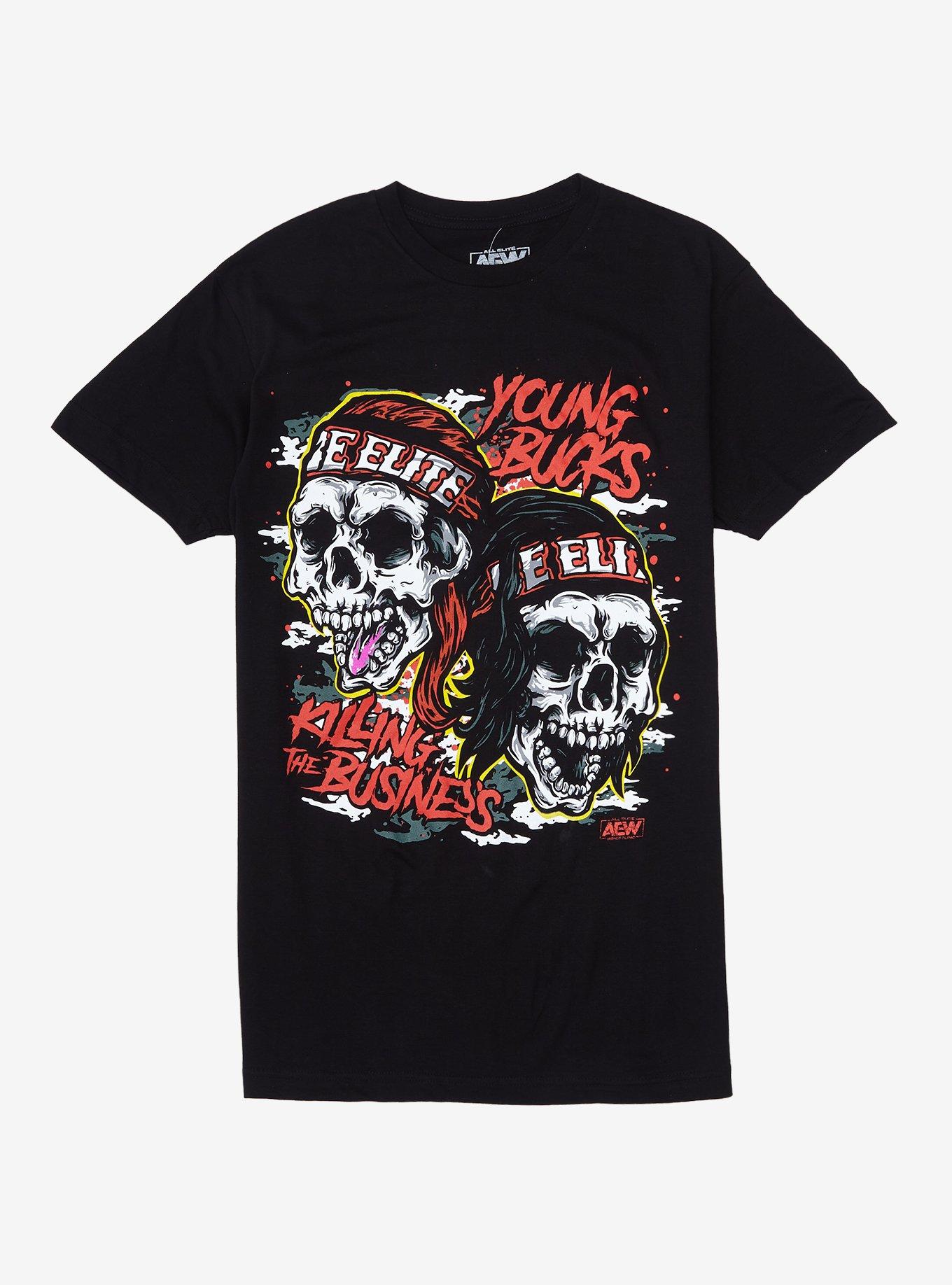 All Elite Wrestling Young Bucks Killing The Business T-Shirt, BLACK, hi-res