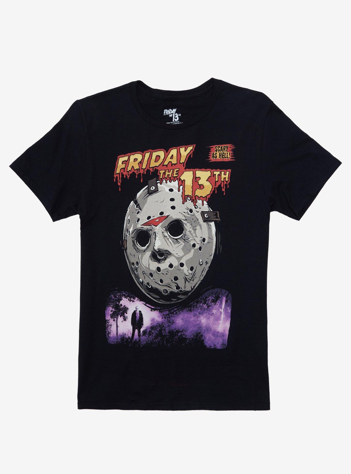 Friday The 13th Jason Scary As Hell T-Shirt, BLACK, hi-res