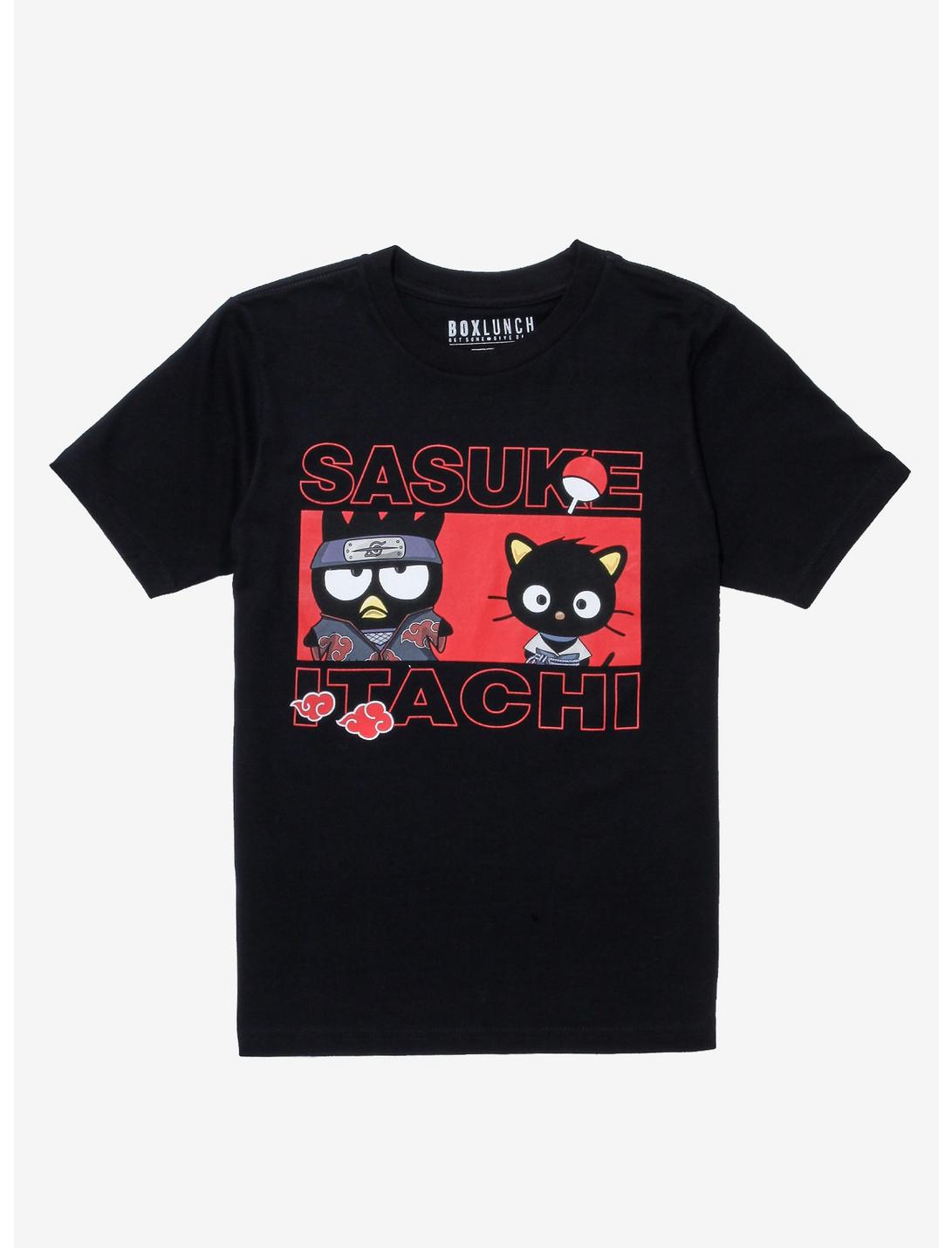 Naruto Shippuden x Hello Kitty and Friends Sasuke & Itachi Youth T-Shirt - BoxLunch Exclusive, BLACK, hi-res