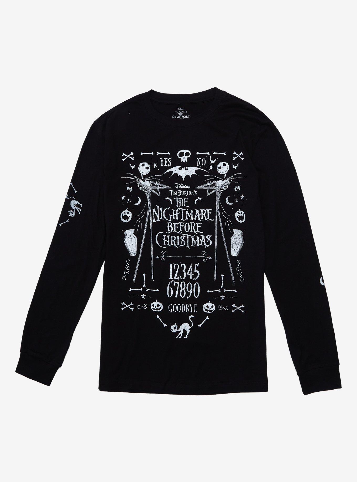 The Nightmare Before Christmas Spirit Board Long-Sleeve T-Shirt, BLACK, hi-res