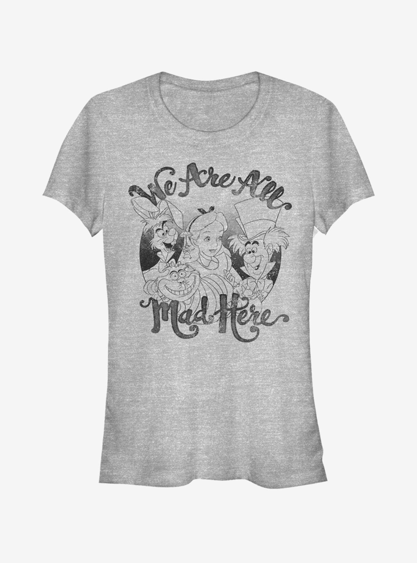 Disney Alice In Wonderland All Mad Here Girls T-Shirt, ATH HTR, hi-res