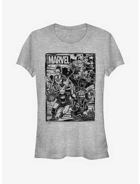 Marvel Avengers Group Fighters Girls T-Shirt, , hi-res