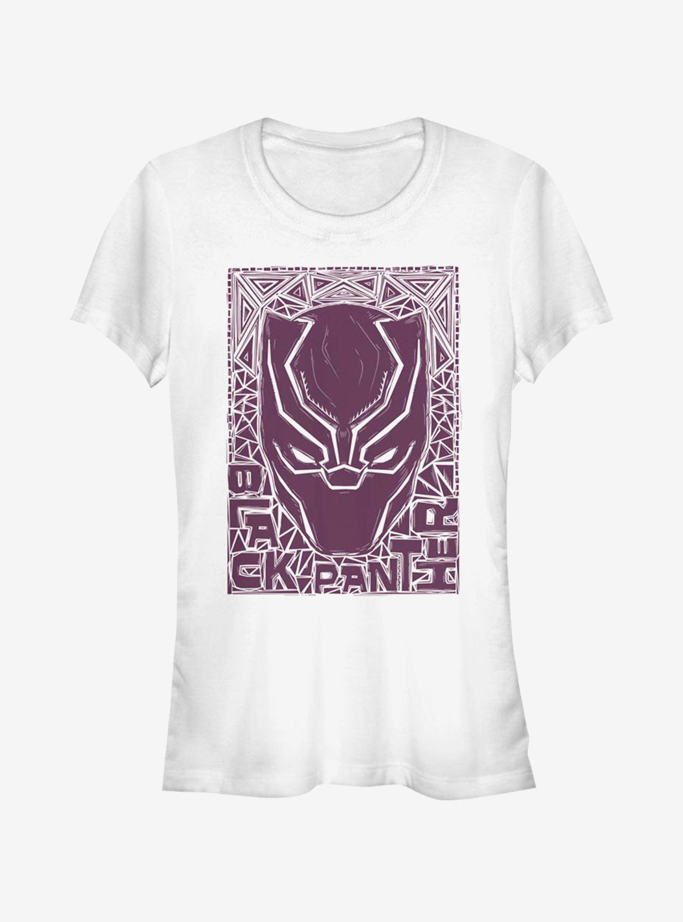 Marvel Black Panther Stencil Girls T-Shirt