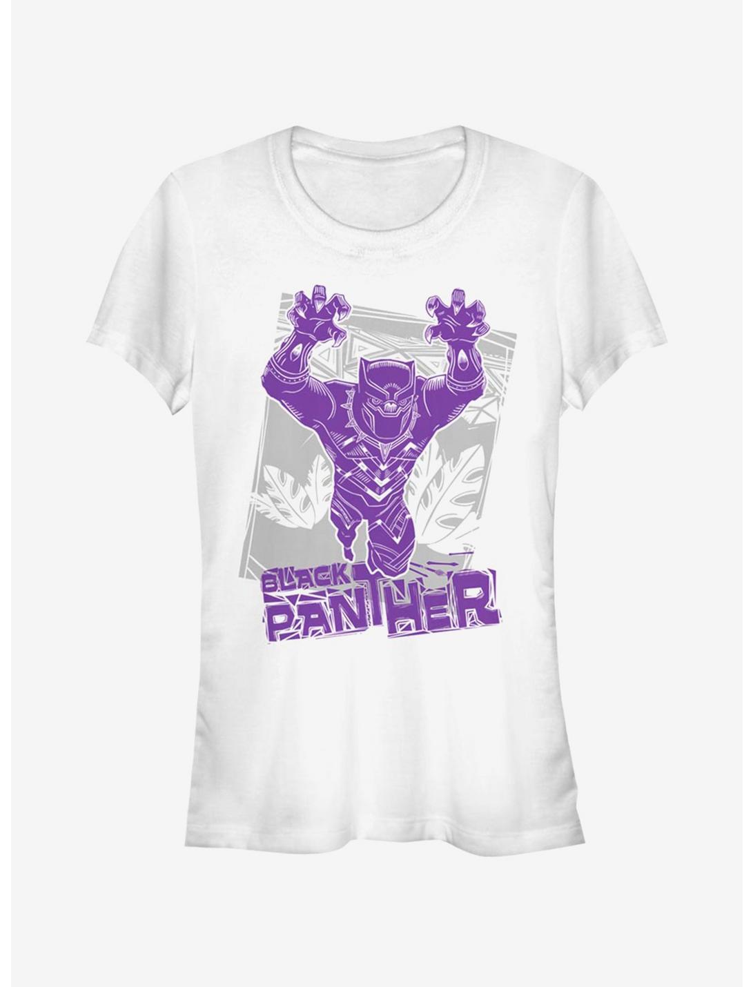 Marvel Black Panther Tropical Panther Girls T-Shirt, WHITE, hi-res