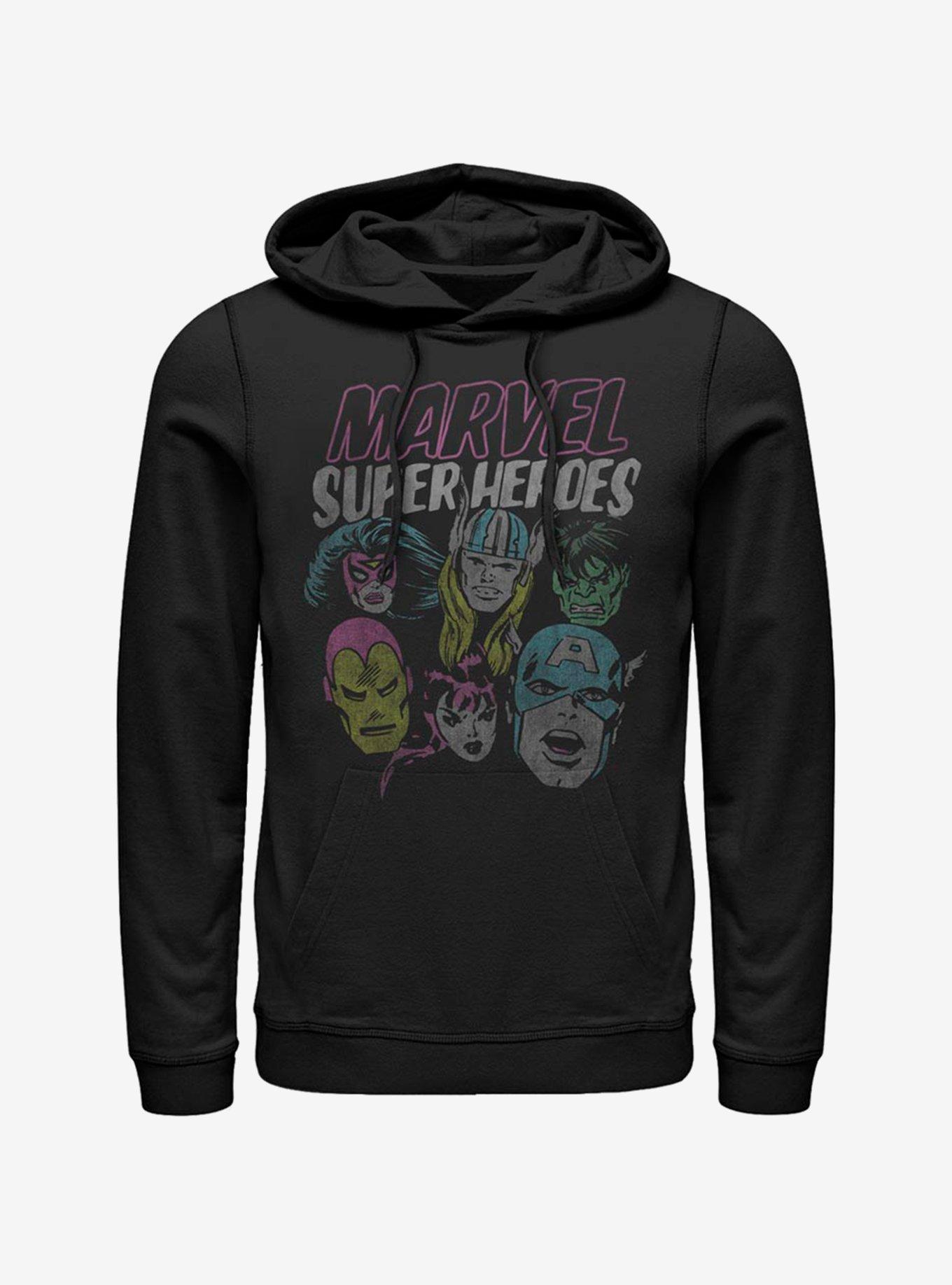 Marvel Avengers Grunge Heroes Hoodie, BLACK, hi-res