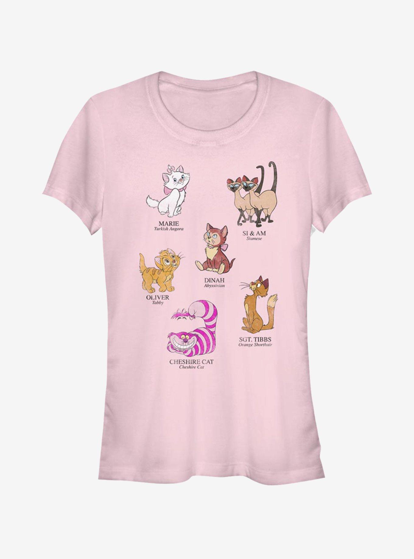 Disney Classic Cat Breeds Girls T-Shirt