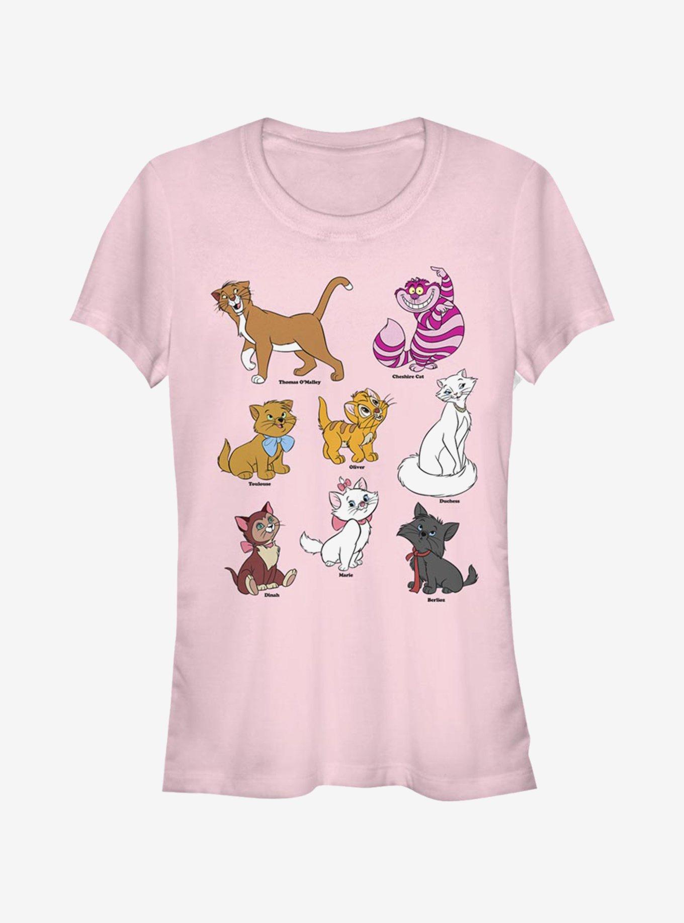 Disney Classic Cats Grid Girls T-Shirt
