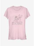 Disney Bambi Simple Flowers Girls T-Shirt, LIGHT PINK, hi-res