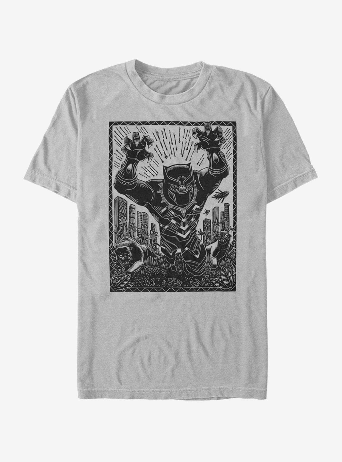 Marvel Black Panther Black Panther Stencil T-Shirt, , hi-res