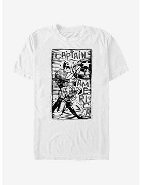 Marvel Captain America Stencil T-Shirt, WHITE, hi-res