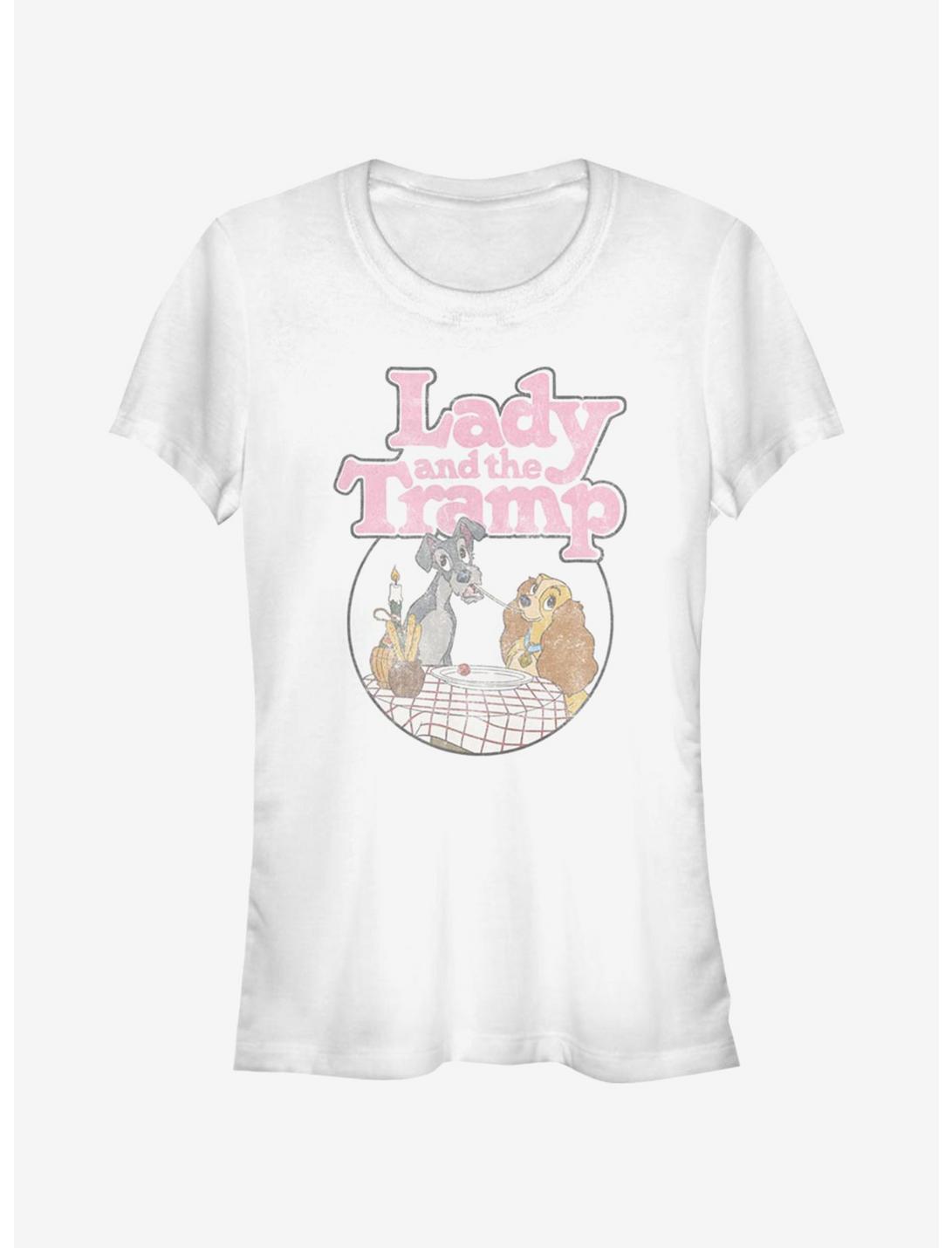 Disney Lady And The Tramp Cirlcle Logo Girls T-Shirt, WHITE, hi-res