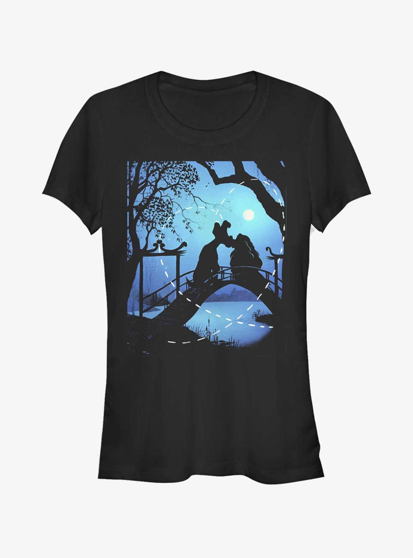 Disney Lady And The Tramp Silhouette Love Girls T-Shirt, , hi-res
