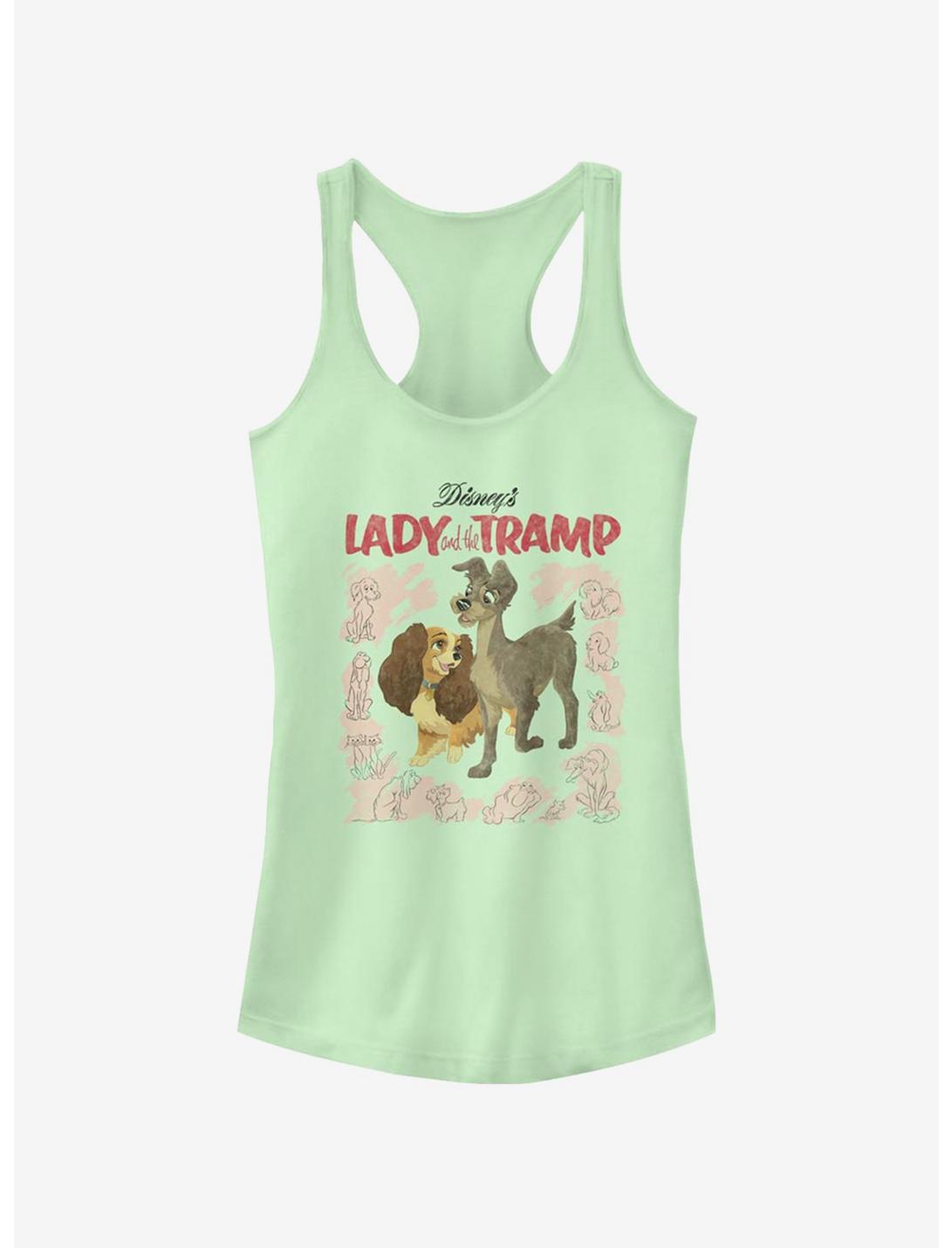 Disney Lady And The Tramp Vintage Cover Girls Tank, MINT, hi-res