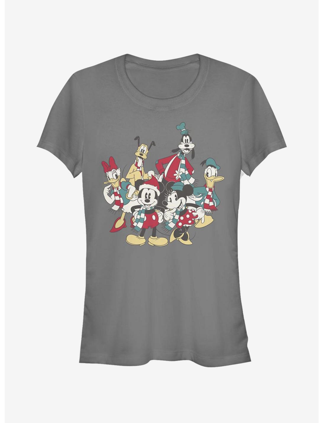 Disney Mickey Mouse Holiday Group Girls T-Shirt, CHARCOAL, hi-res