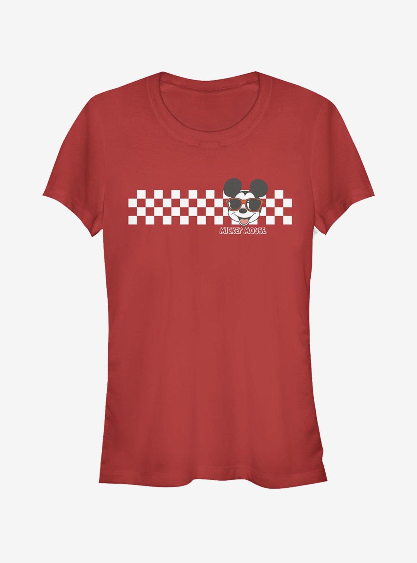 Disney Mickey Mouse Mickey Checkers Girls T-Shirt, RED, hi-res