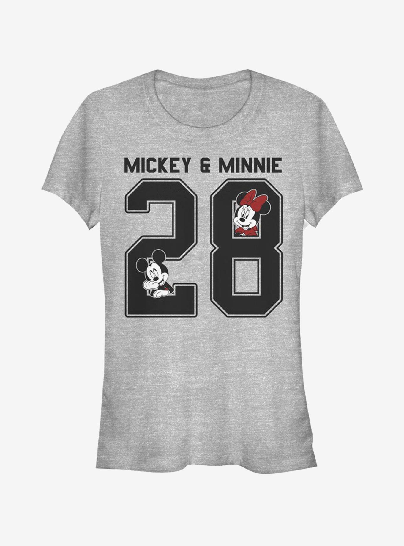 Disney Mickey Mouse Mickey Minnie Collegiate Girls T-Shirt, ATH HTR, hi-res