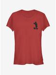 Disney Mickey Mouse Mickey Silhouette Girls T-Shirt, RED, hi-res