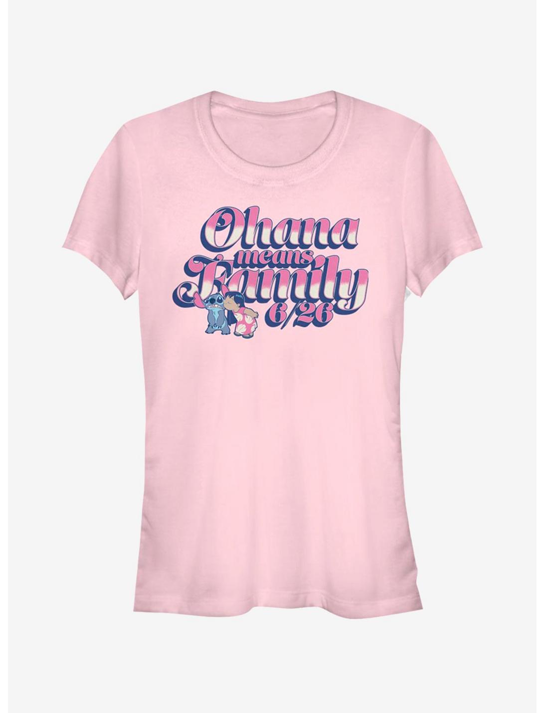 Disney Lilo & Stitch Ohana Girls T-Shirt, LIGHT PINK, hi-res