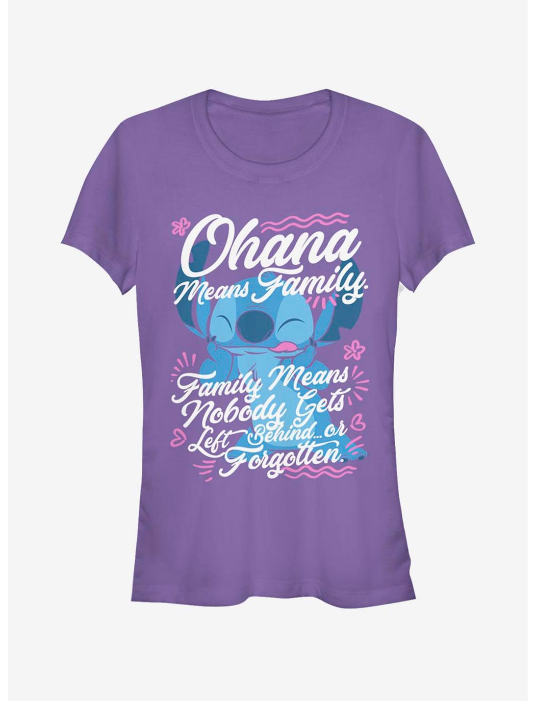 Disney Lilo & Stitch Ohana Family Girls T-Shirt, PURPLE, hi-res