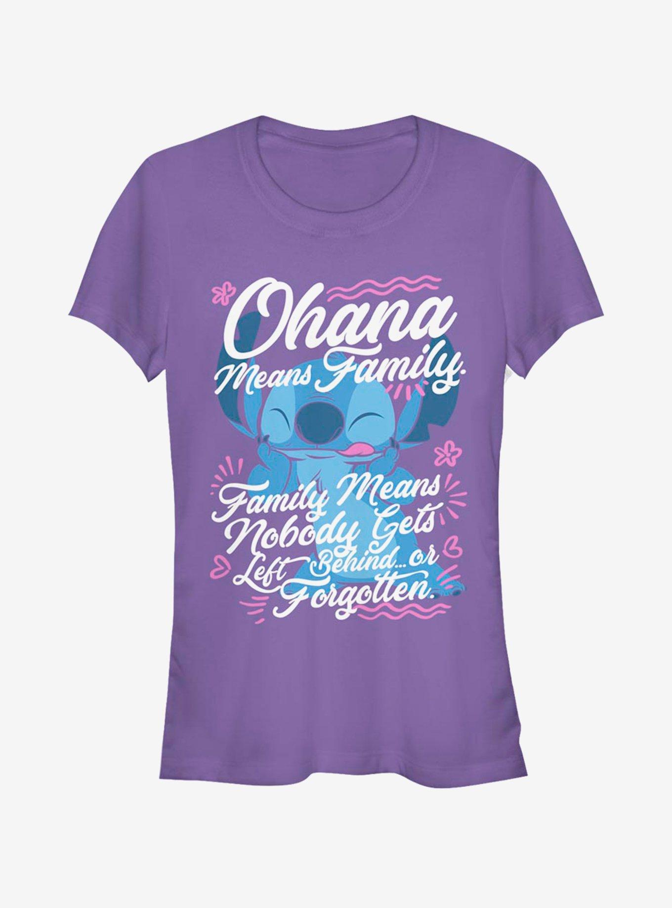 Disney Lilo & Stitch Ohana Family Girls T-Shirt, PURPLE, hi-res