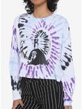 The Nightmare Before Christmas Spiral Hill Tie-Dye Crop Long-Sleeve T-Shirt, MULTI, hi-res