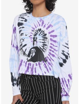 The Nightmare Before Christmas Spiral Hill Tie-Dye Crop Long-Sleeve T-Shirt, , hi-res