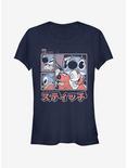 Disney Lilo & Stitch Armed And Adorable Girls T-Shirt, NAVY, hi-res