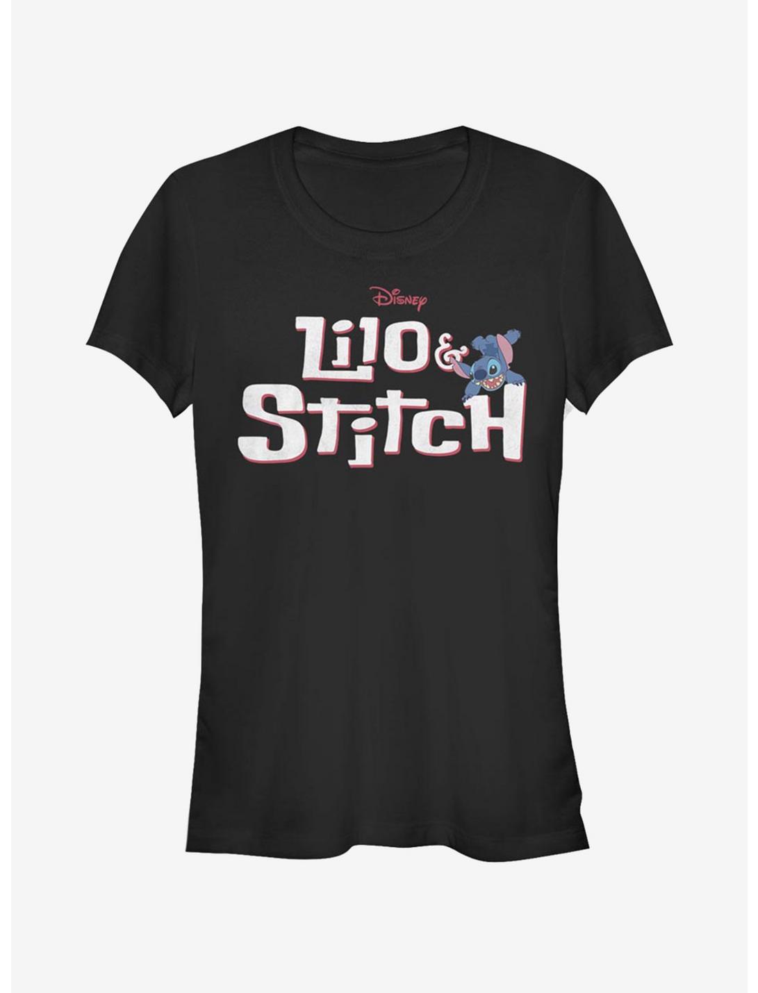 Disney Lilo & Stitch Stitch With Logo Girls T-Shirt, BLACK, hi-res