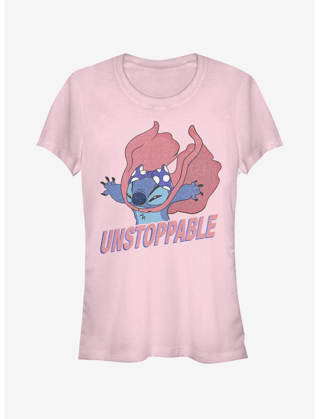 Disney Lilo & Stitch Unstoppable Stitch Girls T-Shirt, LIGHT PINK, hi-res