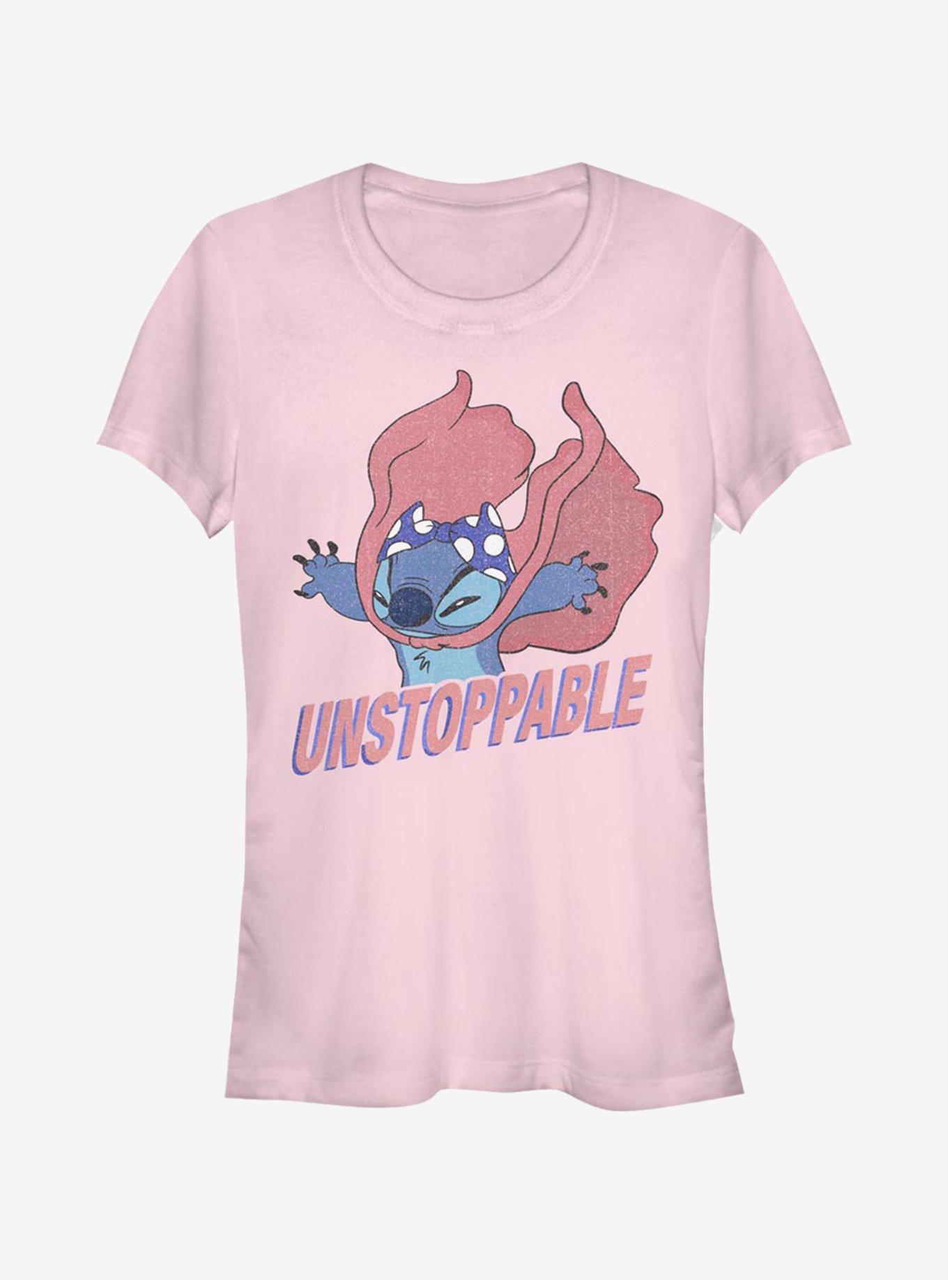 Disney Lilo & Stitch Unstoppable Stitch Girls T-Shirt, LIGHT PINK, hi-res