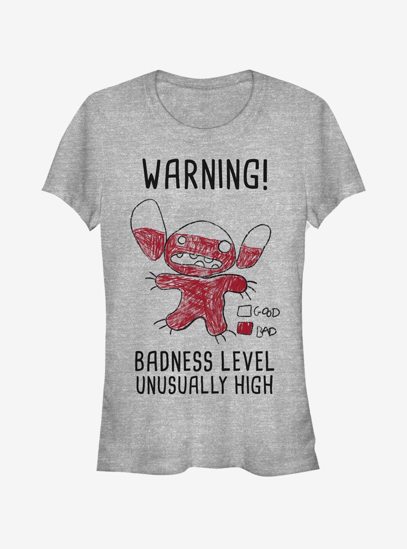 Disney Lilo & Stitch Warning Drawing Sitch Girls T-Shirt, ATH HTR, hi-res