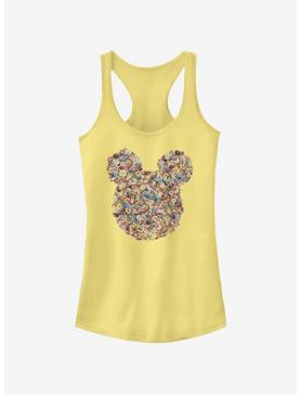 Disney Mickey Mouse Floral Mickey Head Girls Tank, , hi-res