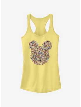 Disney Mickey Mouse Floral Mickey Head Girls Tank, , hi-res