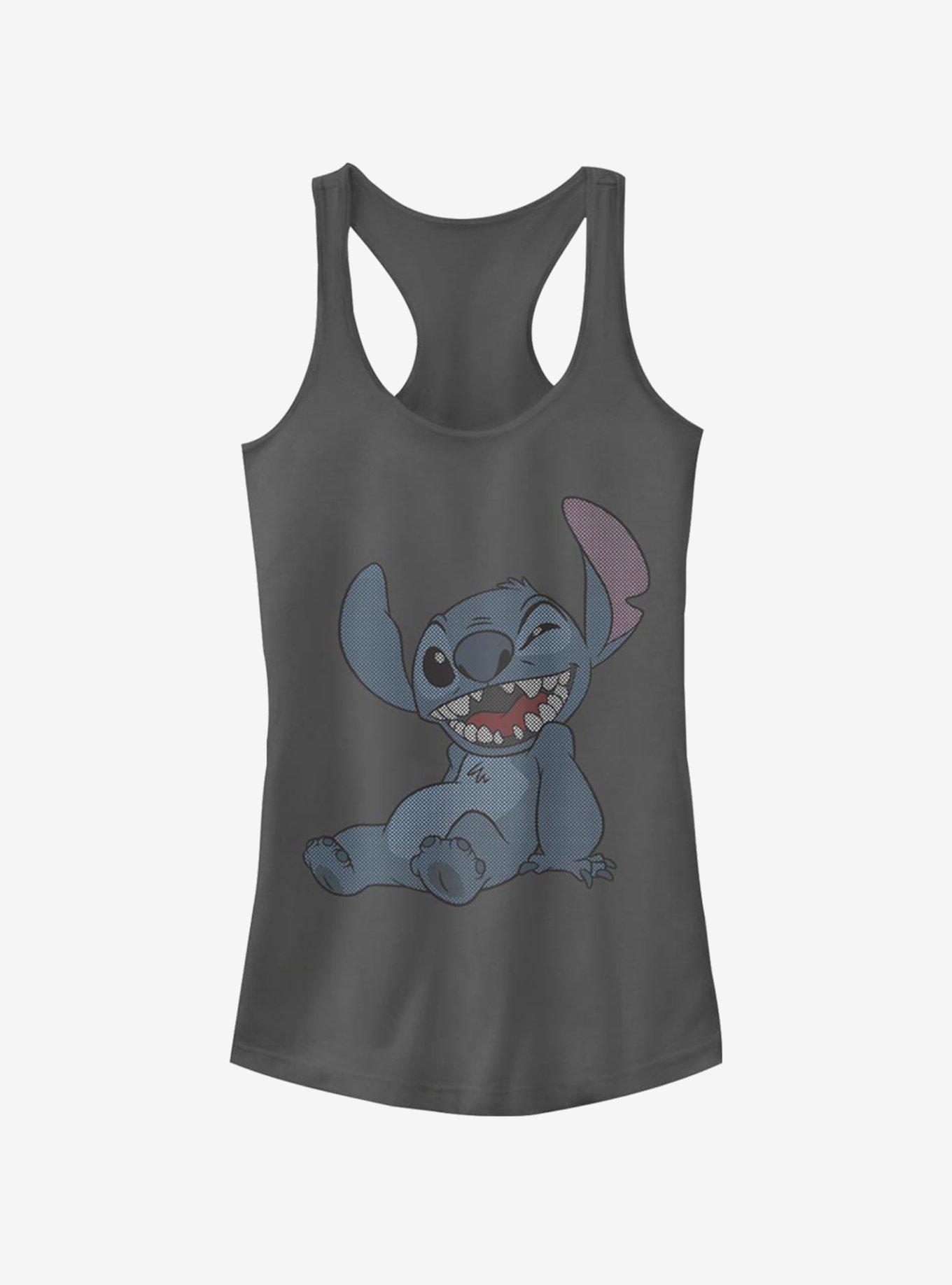 Disney Lilo & Stitch Half Tone Stitch Girls Tank, CHARCOAL, hi-res