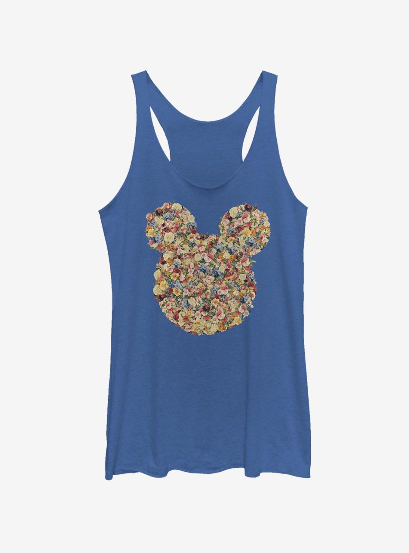 Disney Mickey Mouse Floral Mickey Head Girls Tank, , hi-res