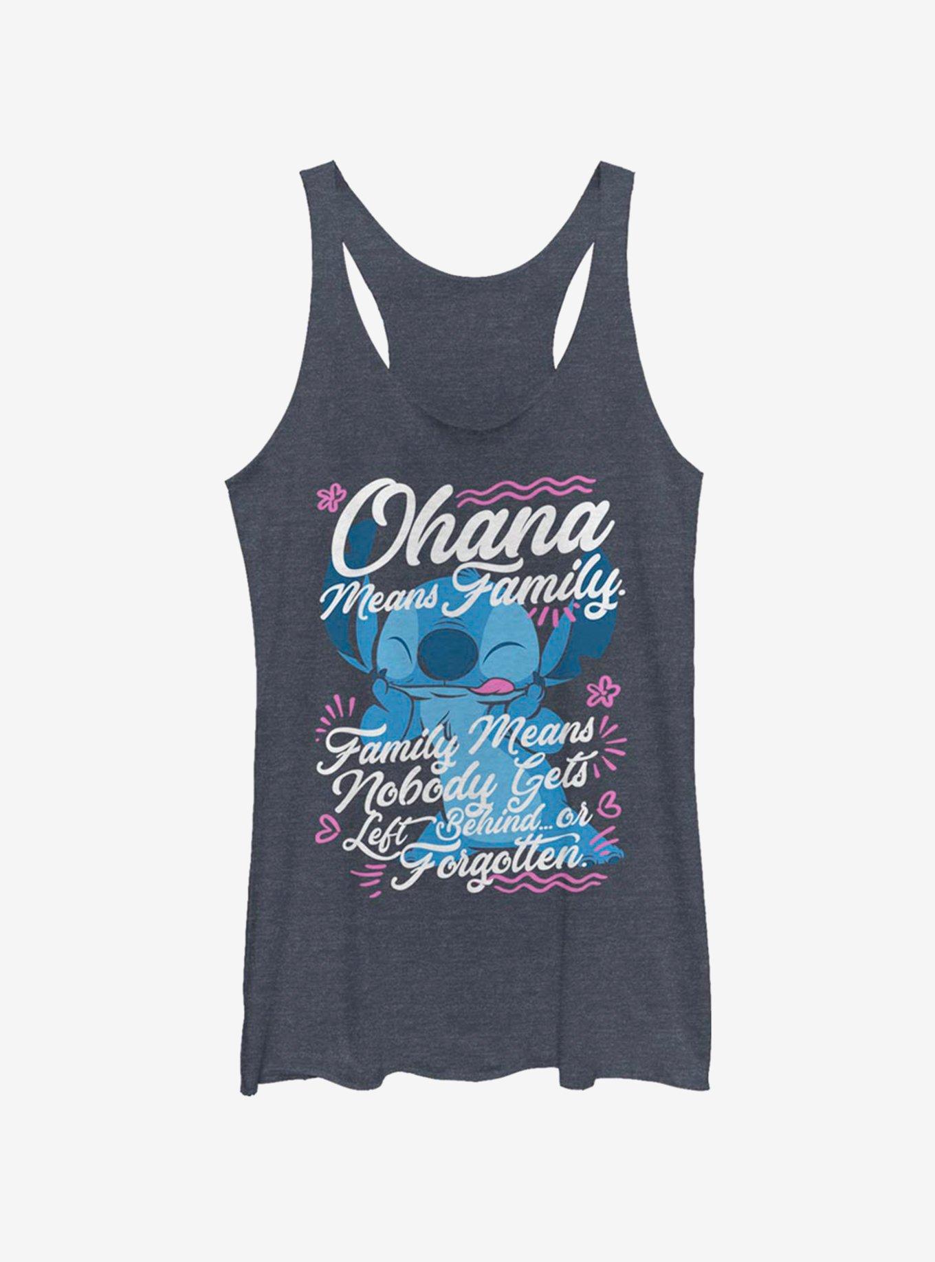 Disney Lilo & Stitch Ohana Family Girls Tank, NAVY HTR, hi-res