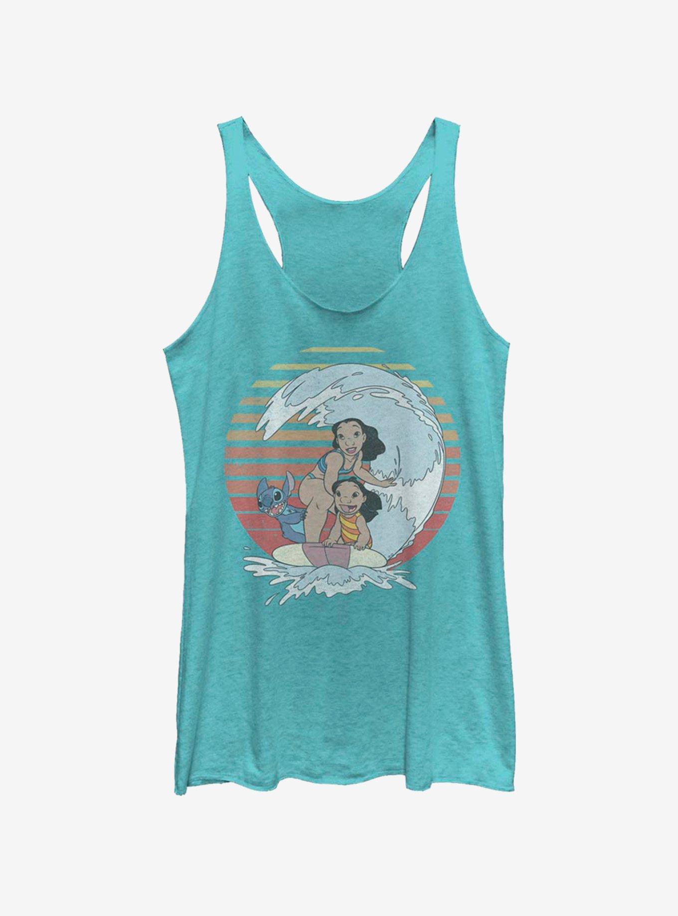 Disney Lilo & Stitch Retro Rainbow Girls Tank, TAHI BLUE, hi-res