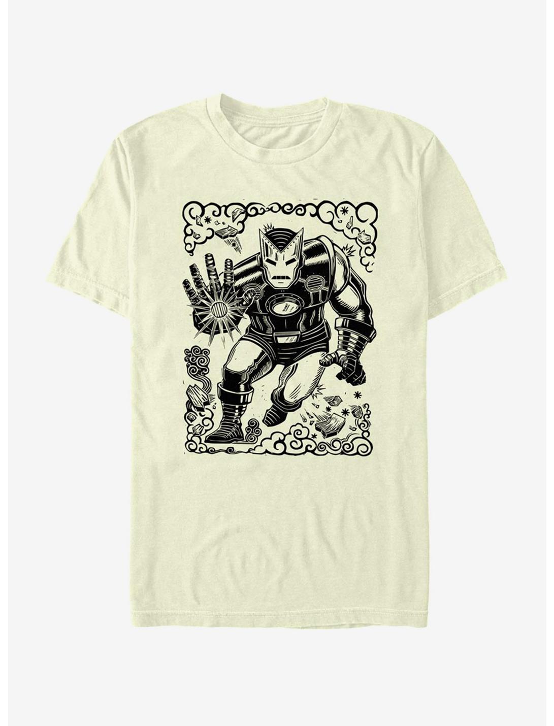 Marvel Iron Man Stencil T-Shirt, NATURAL, hi-res