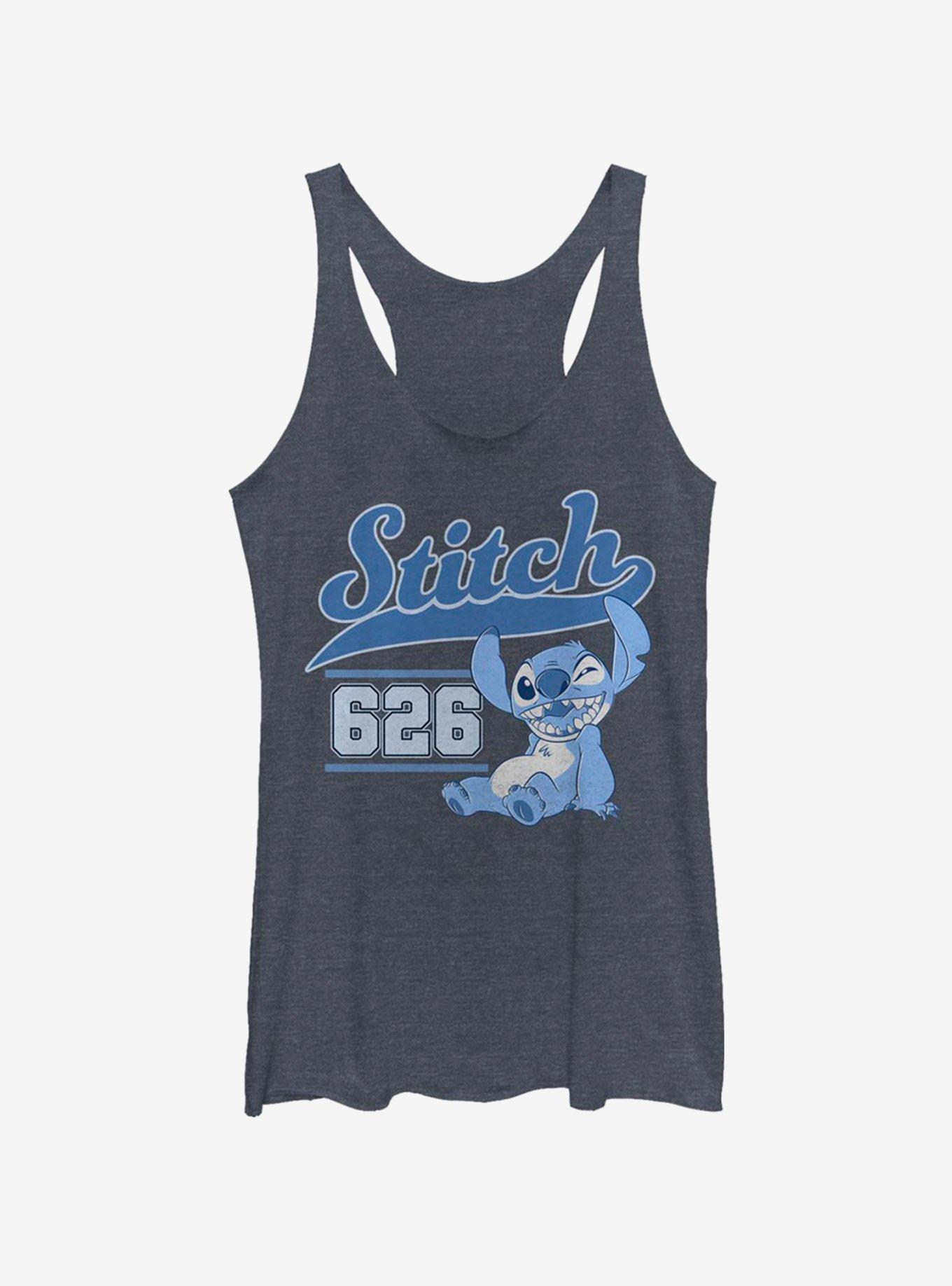 Disney Lilo & Stitch Stitch Collegiate Girls Tank, NAVY HTR, hi-res