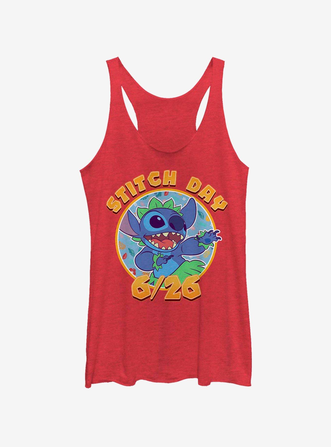 Disney Lilo & Stitch Stitch Day Girls Tank, RED HTR, hi-res