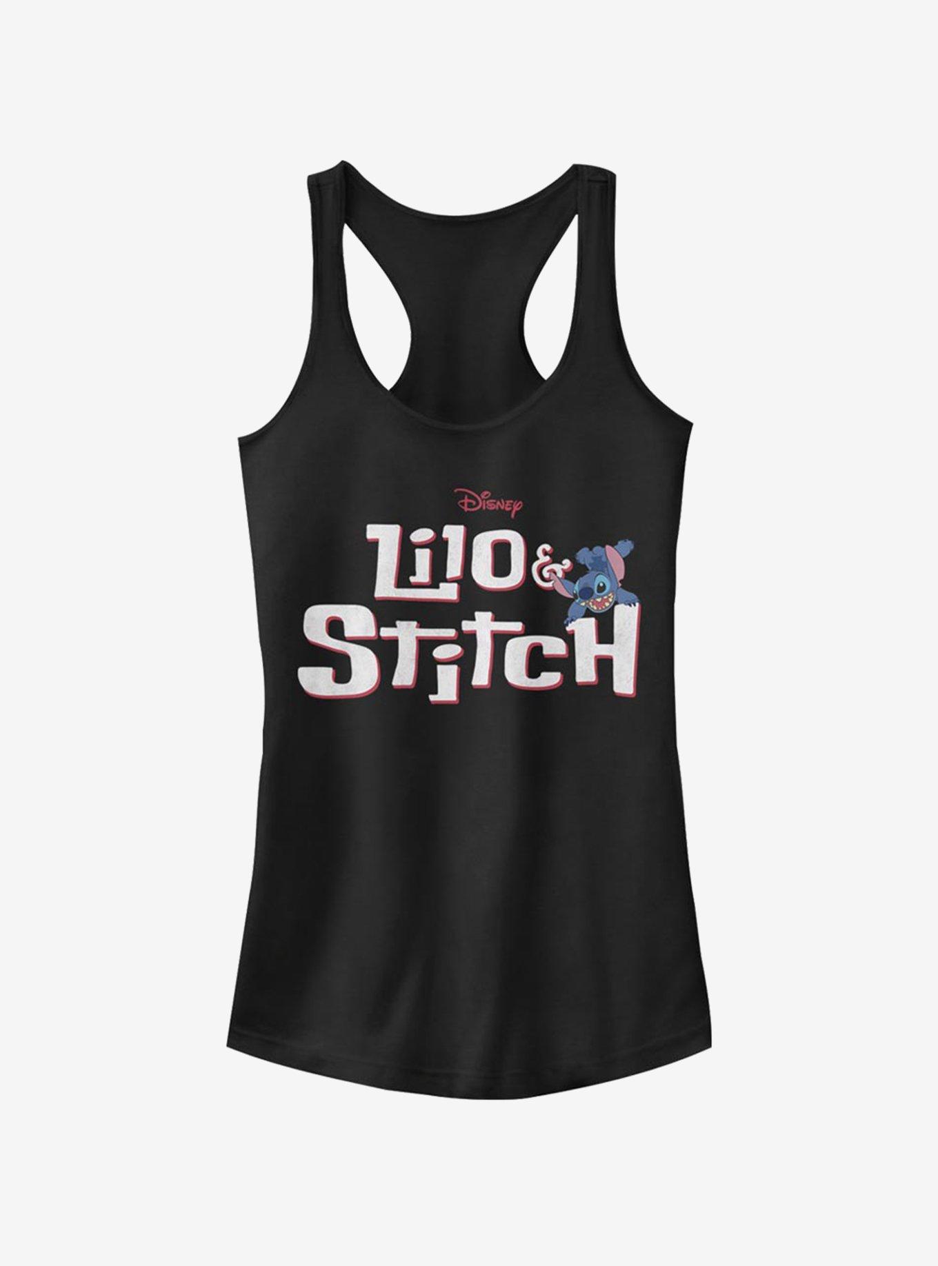 Disney Lilo & Stitch Stitch With Logo Girls Tank, BLACK, hi-res