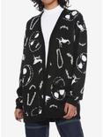 The Nightmare Before Christmas Back Lacing Open Cardigan, MULTI, hi-res