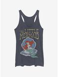 Disney The Little Mermaid Distressed Girls Tank, NAVY HTR, hi-res