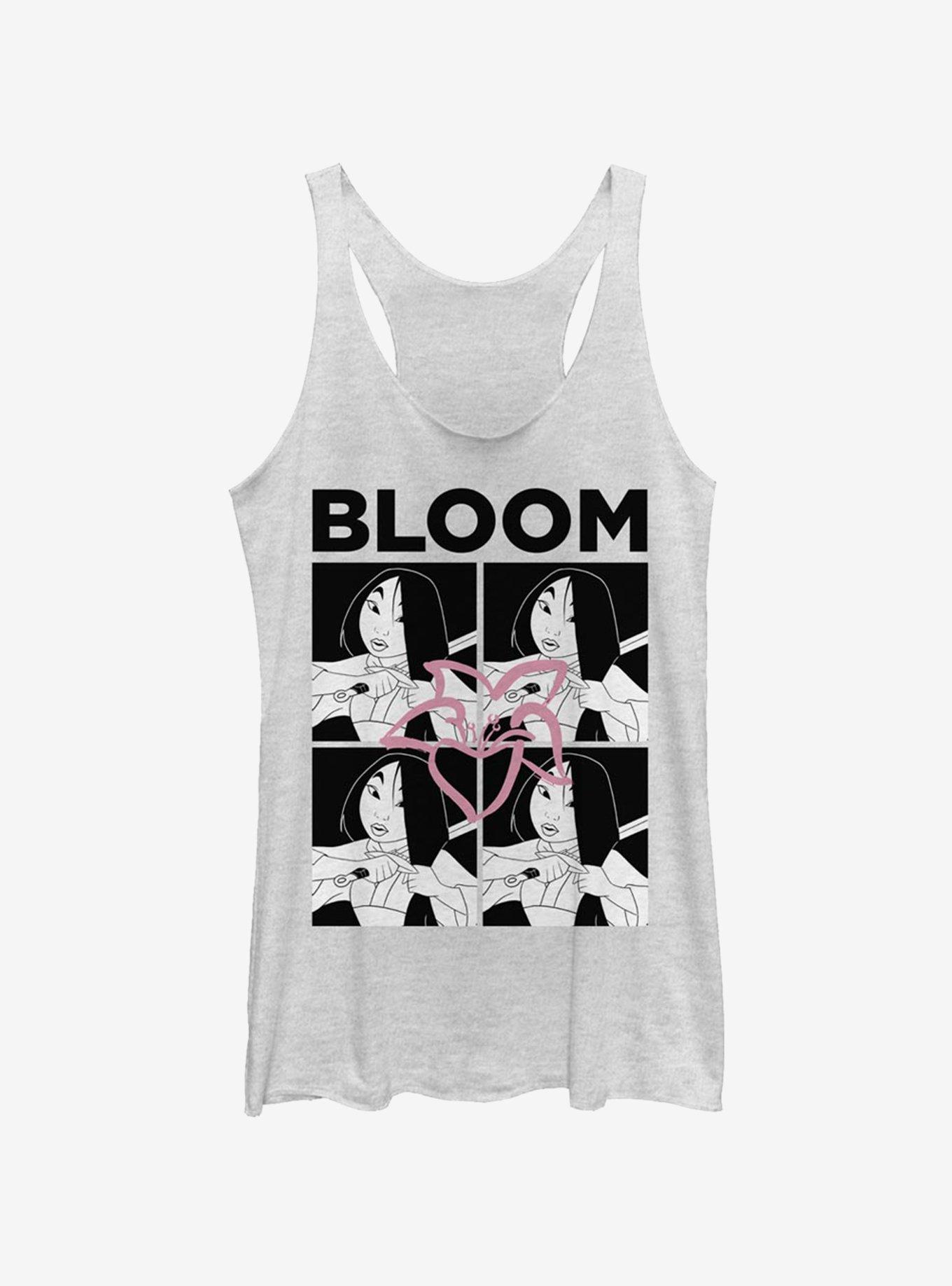 Disney Mulan Bloom Grid Girls Tank, WHITE HTR, hi-res