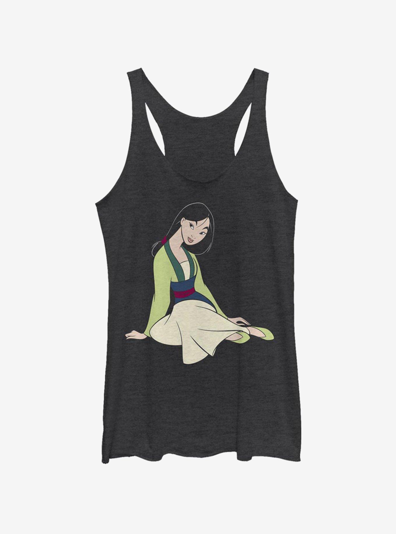 Disney Mulan Large Format Mulan Girls Tank, BLK HTR, hi-res