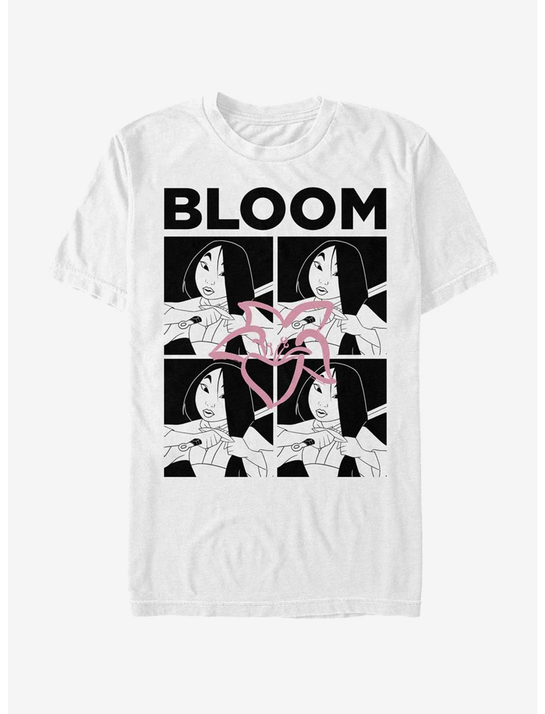 Disney Mulan Bloom Grid T-Shirt, WHITE, hi-res